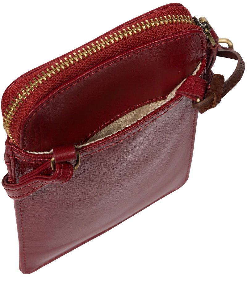 Conkca London Originals Collection Bags: 'Bambino' Chilli Pepper Leather Cross Body Phone Bag