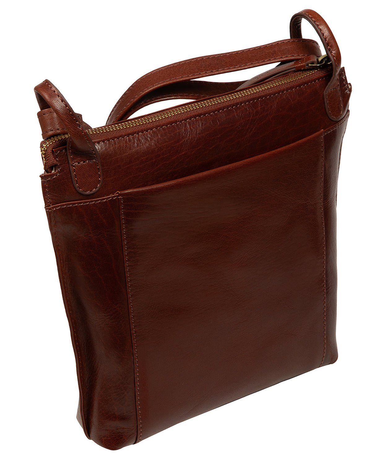 'Zarro' Conker Brown Leather Shoulder Bag