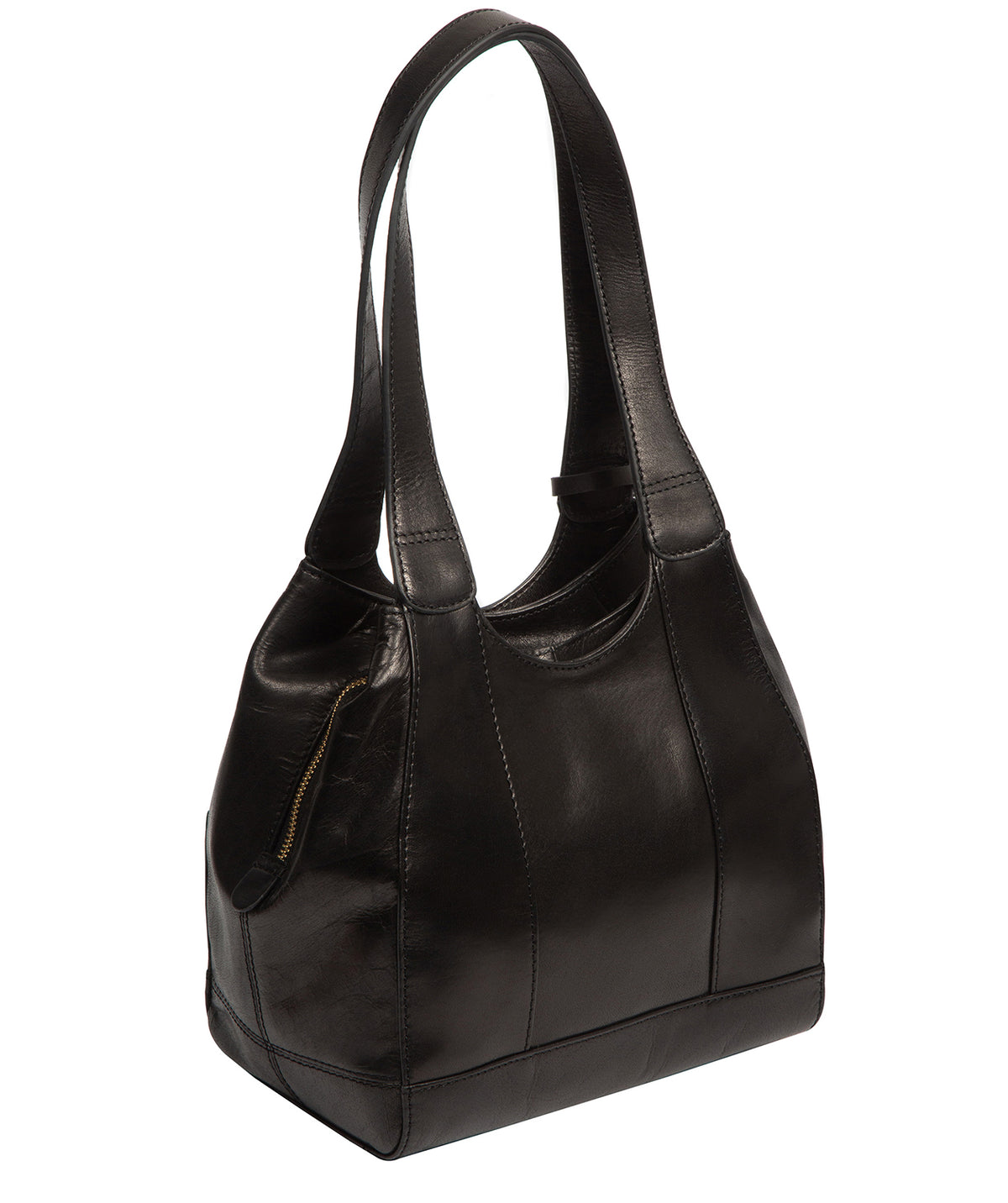'Vesper' Black Leather Handbag