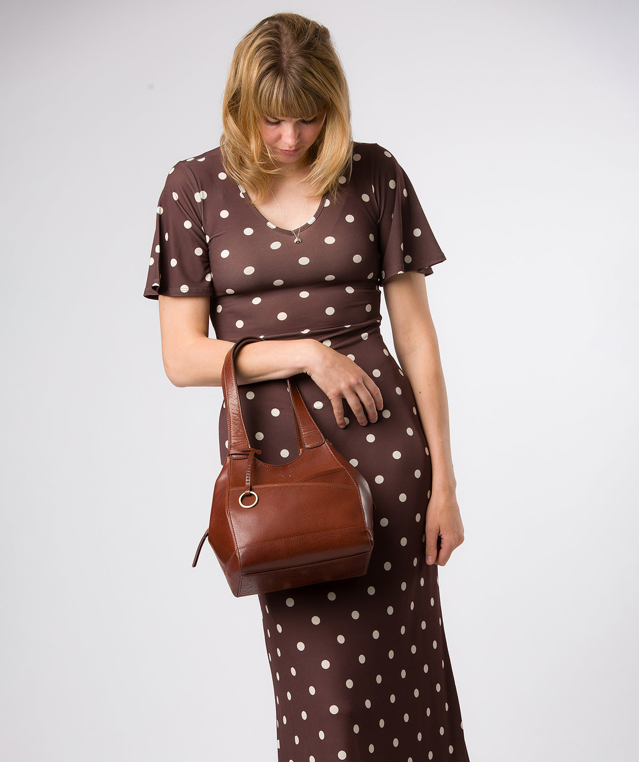 'Vesper' Conker Brown Leather Handbag