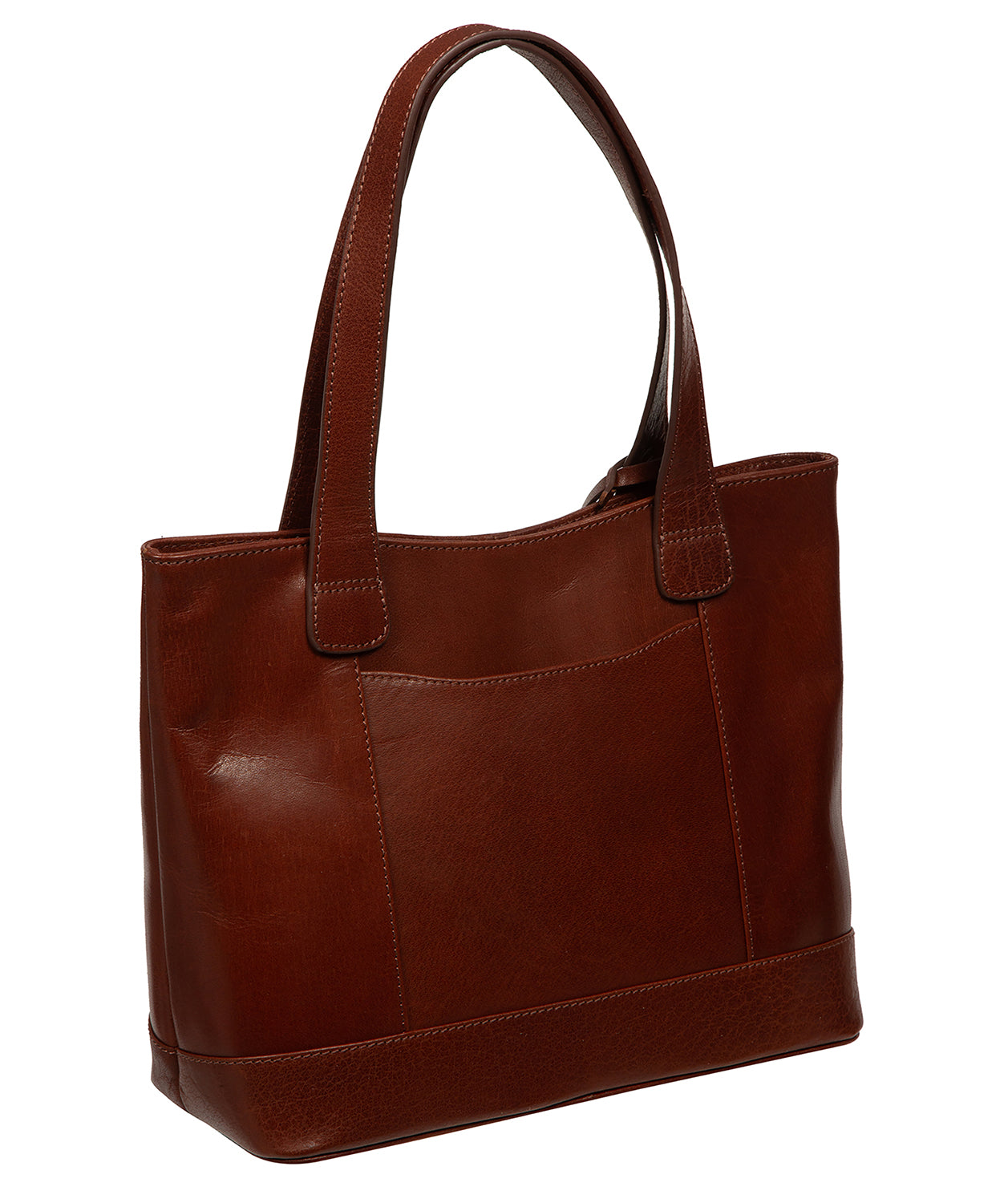 'Minella' Conker Brown Leather Tote Bag