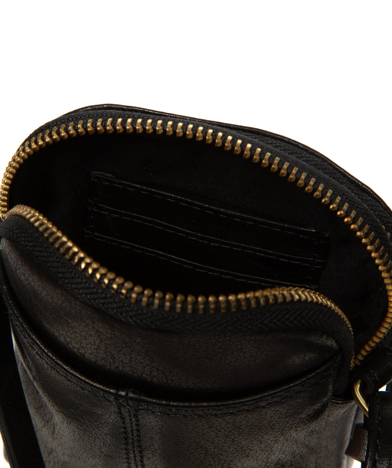 'Giselle' Black Leather Cross Body Phone Bag