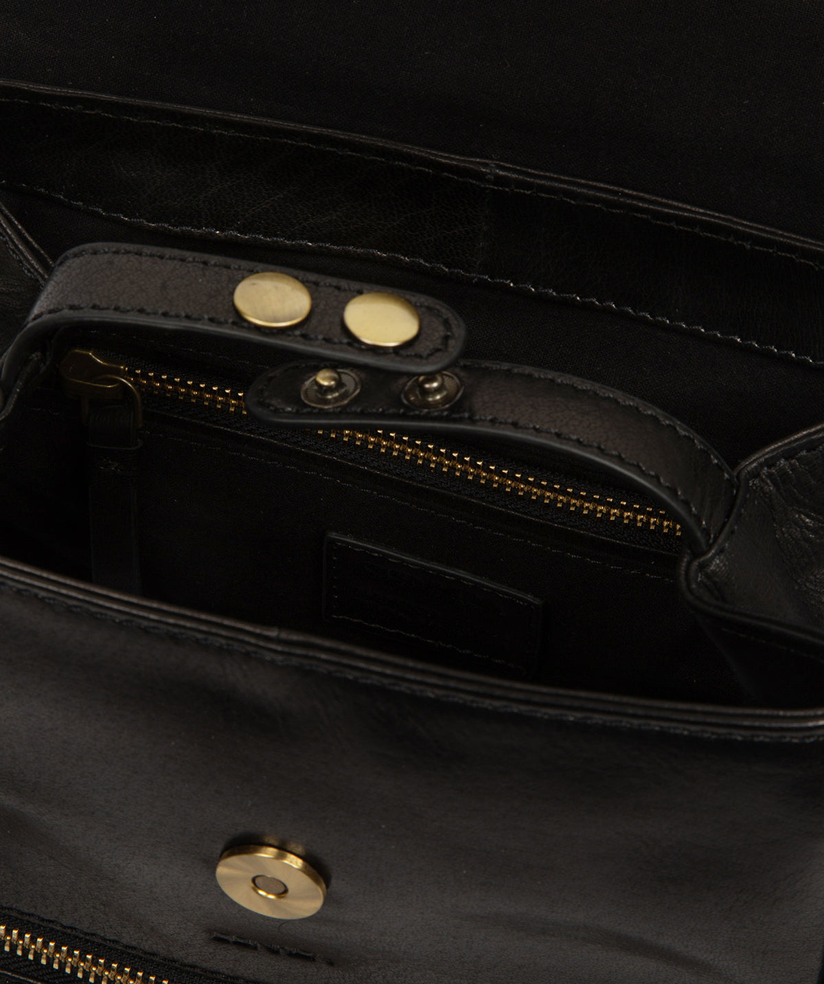 'Belle' Black Leather Backpack