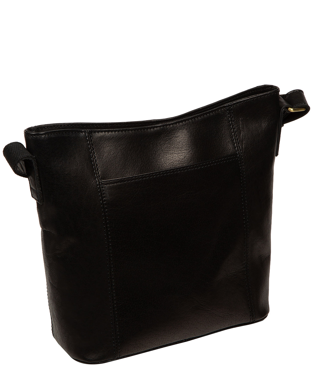 'Zinnia' Black Leather Cross Body Bag