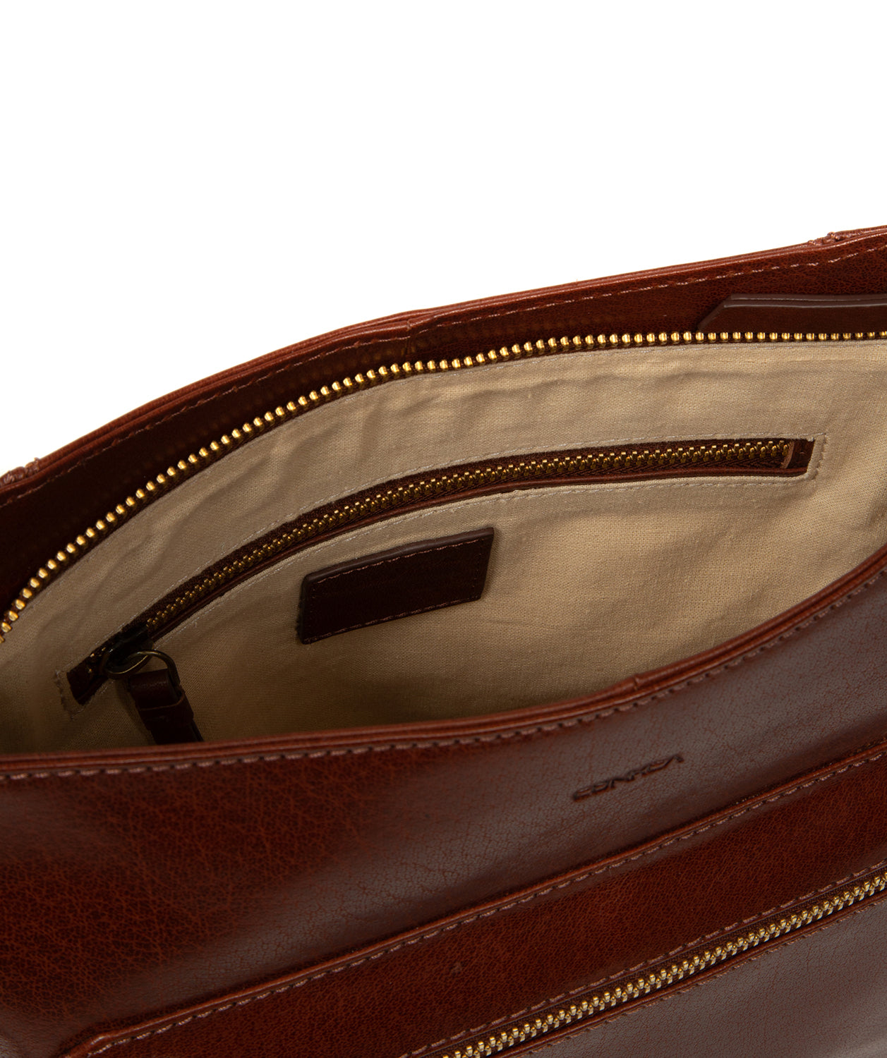 Rear slip pocket detail with Conkca embossed logo