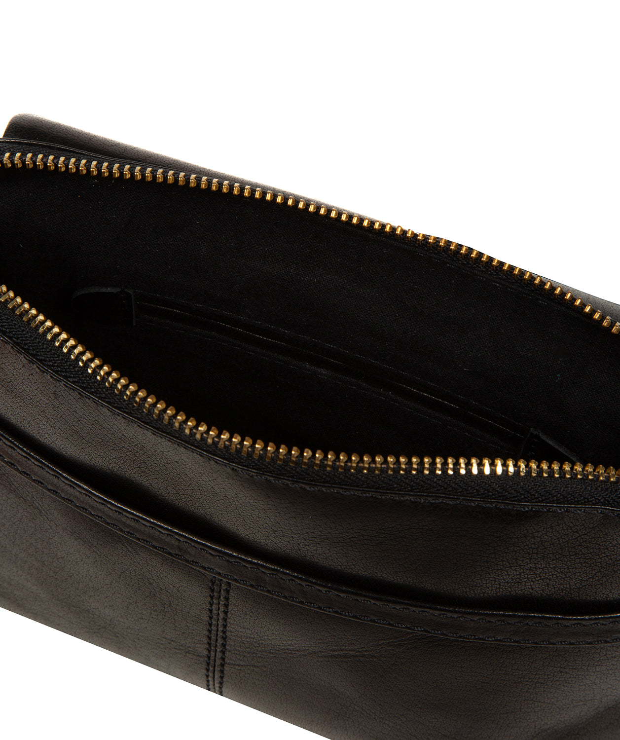 'Odalis' Black Leather Cross Body Bag