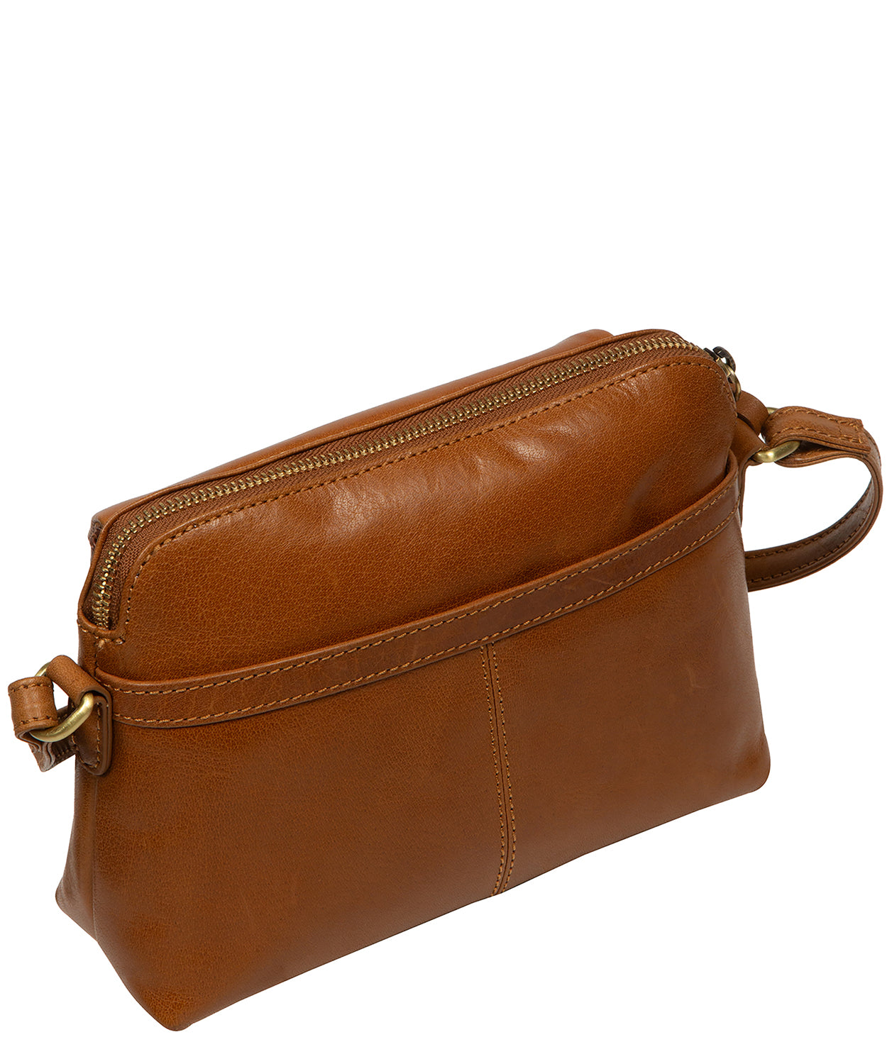 'Odalis' Conker Brown & Dark Tan Leather Cross Body Bag