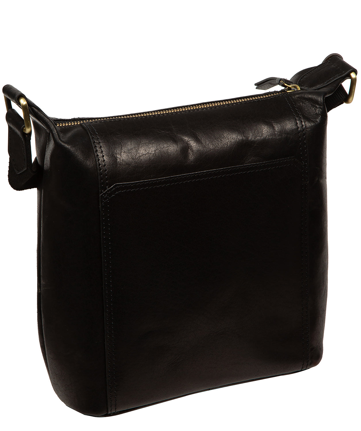 'Indigo' Black Leather Shoulder Bag