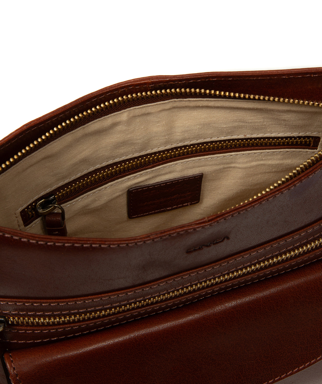 'Malin' Conker Brown Leather Cross Body Bag