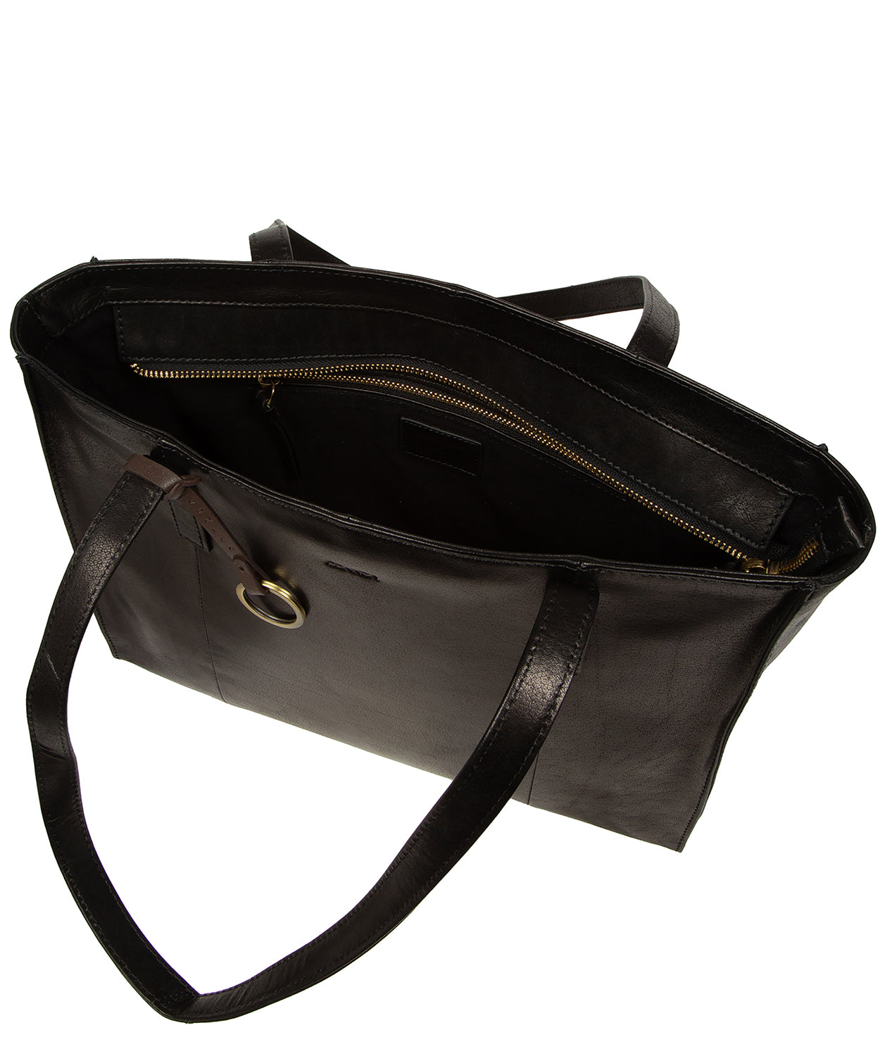 'Bella' Black Leather Tote Bag