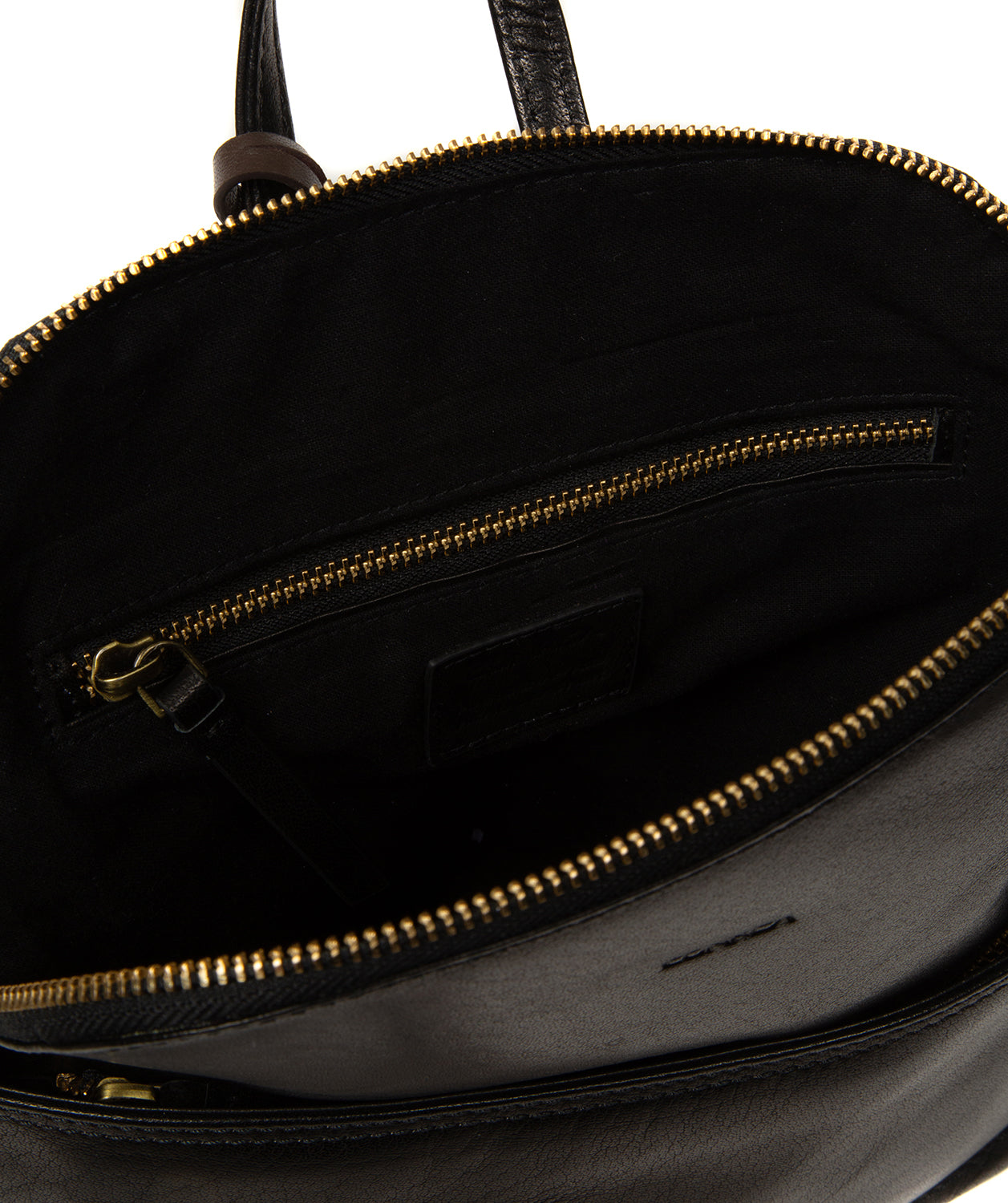 'Adelle' Black Leather Backpack