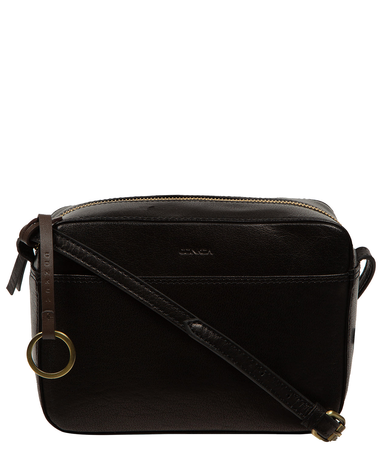 'Dahlia' Black Leather Cross Body Bag