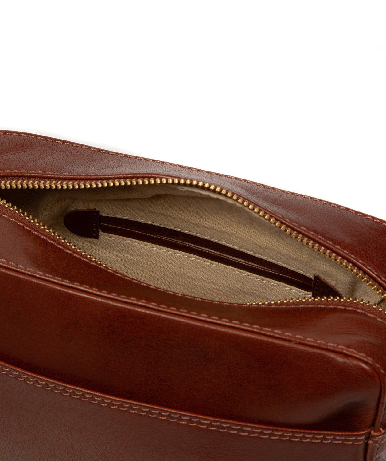 'Dahlia' Conker Brown Leather Cross Body Bag