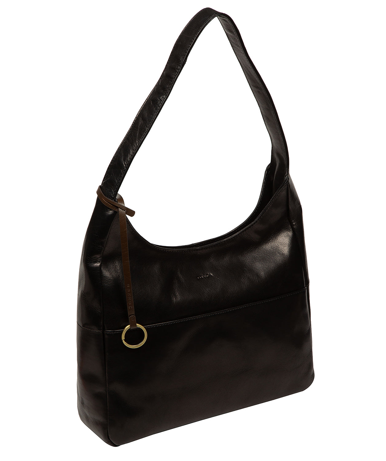 'Kyra' Black Leather Tote Bag