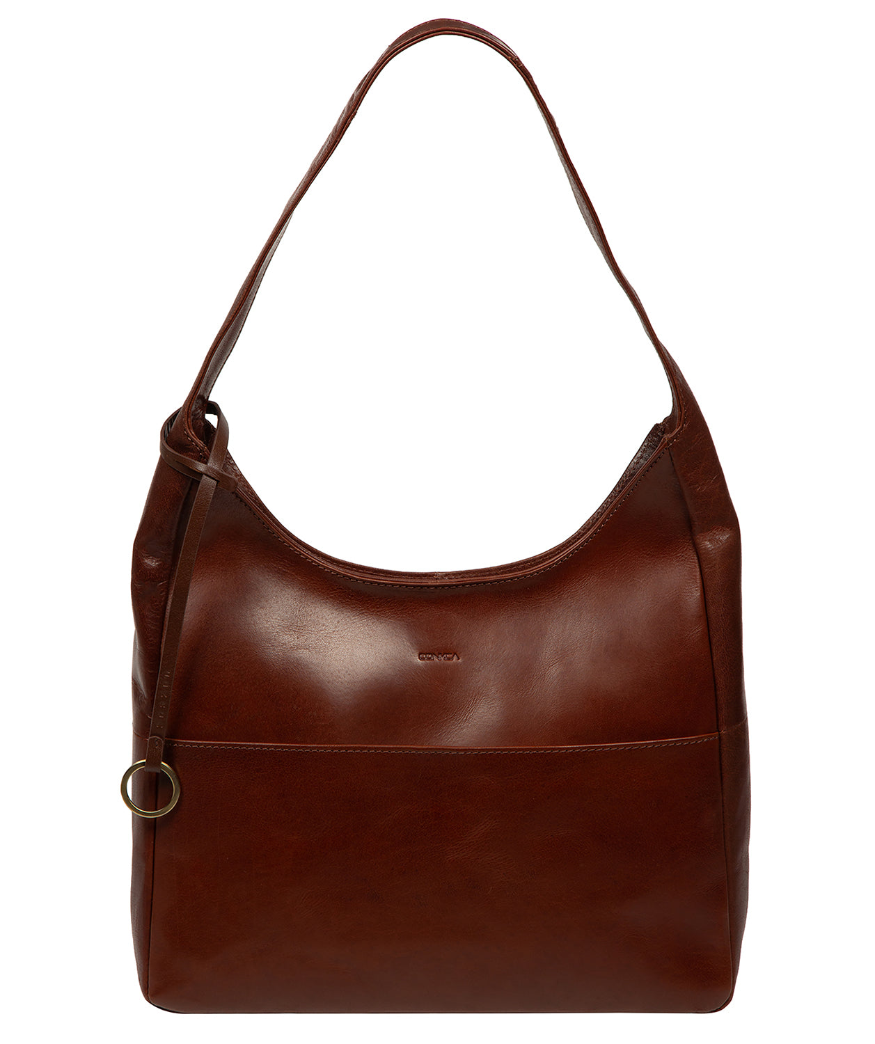 'Kyra' Conker Brown Leather Tote Bag