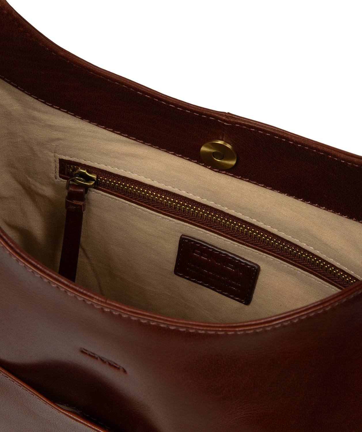 'Kyra' Conker Brown Leather Tote Bag