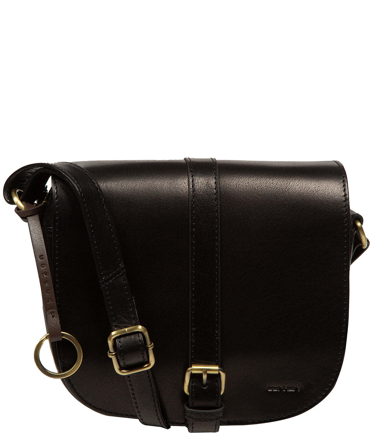 'Fern' Black Leather Cross Body Bag