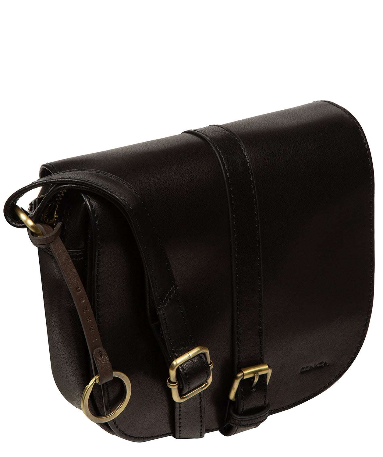 'Fern' Black Leather Cross Body Bag