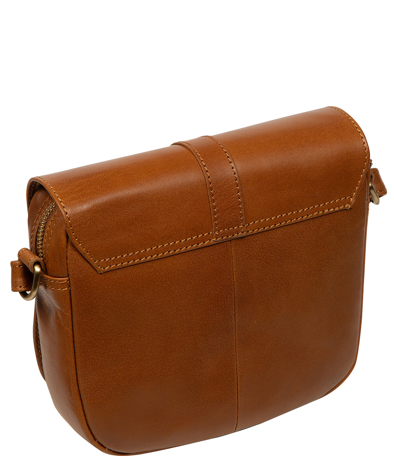 'Fern' Dark Tan Leather Cross Body Bag