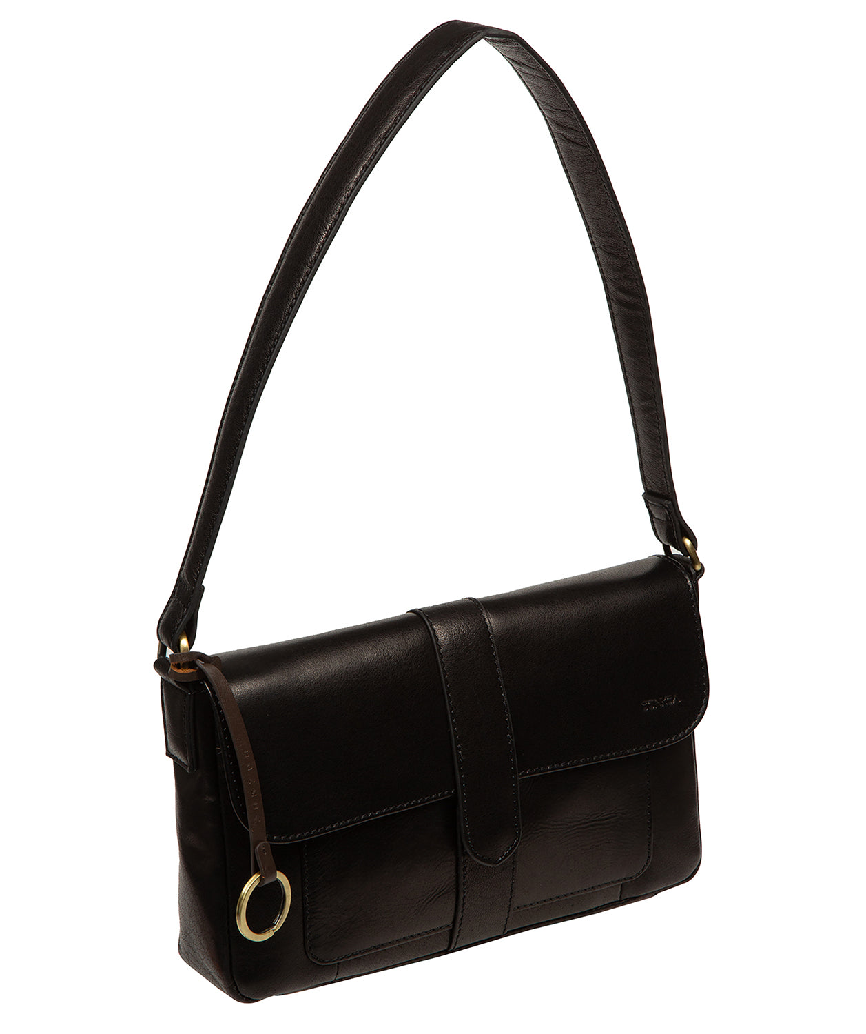 'Marianne' Black Leather Evening Bag