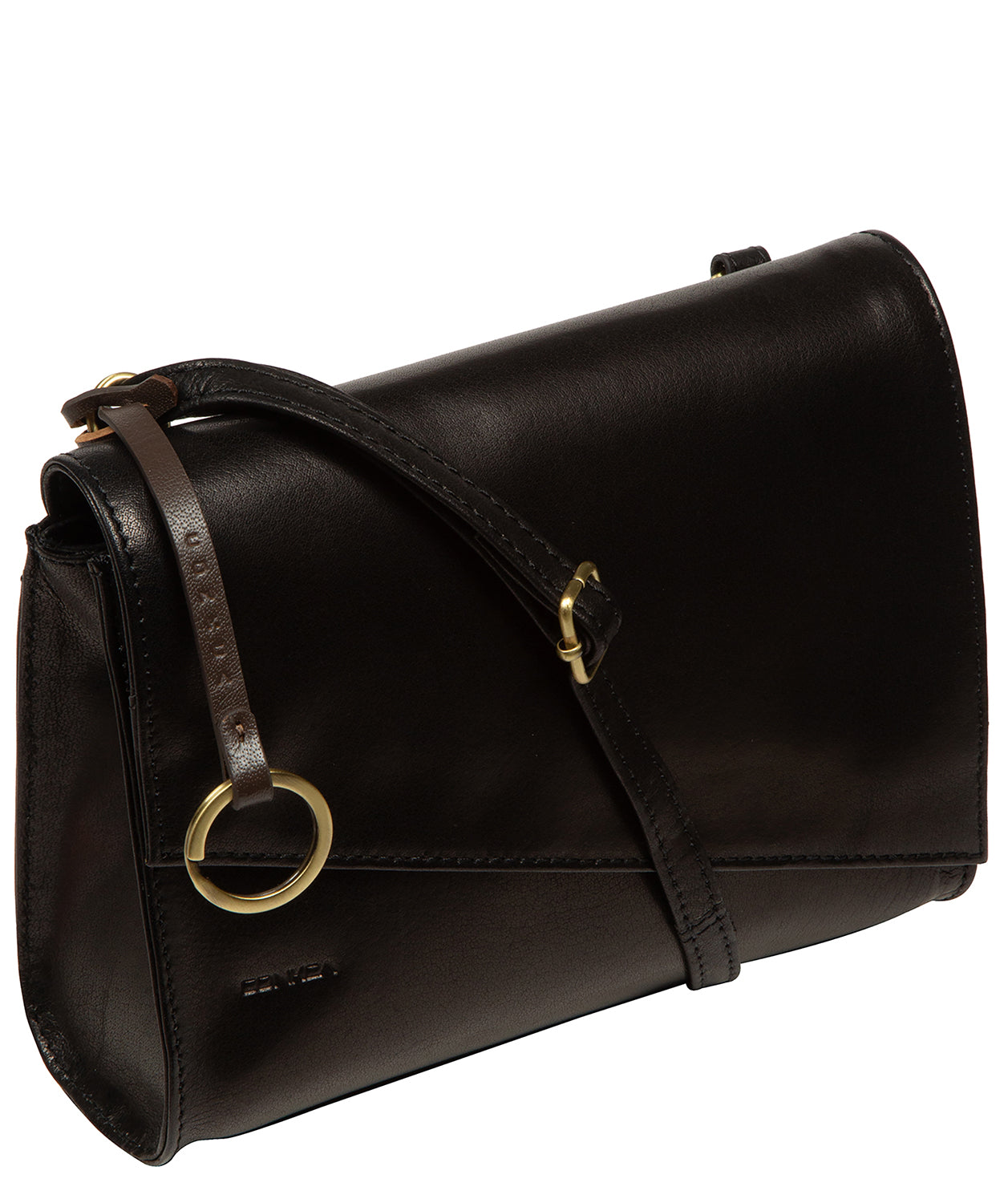 'Fallon' Black Leather Cross Body Bag