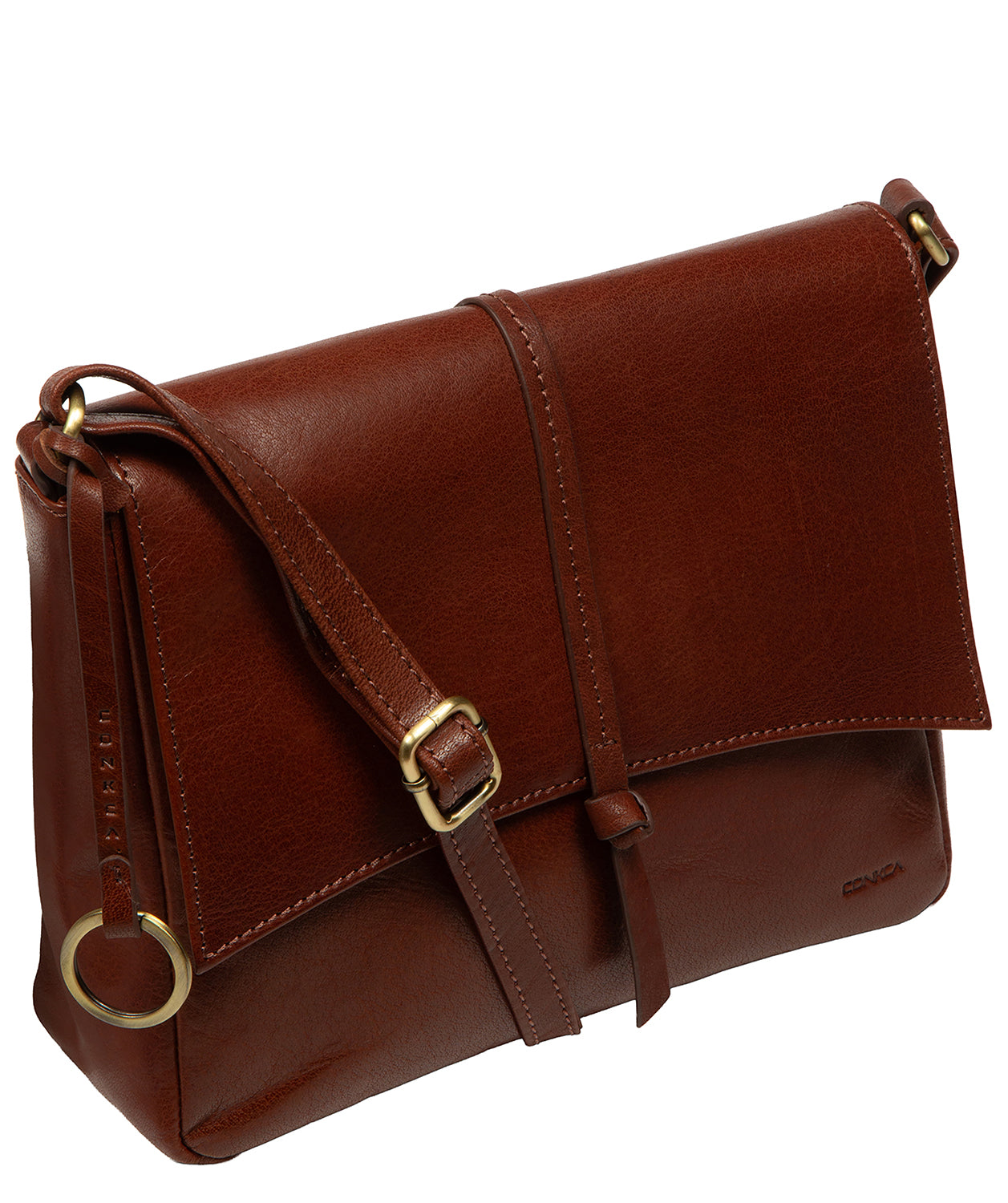 'Myla' Conker Brown Leather Cross Body Bag