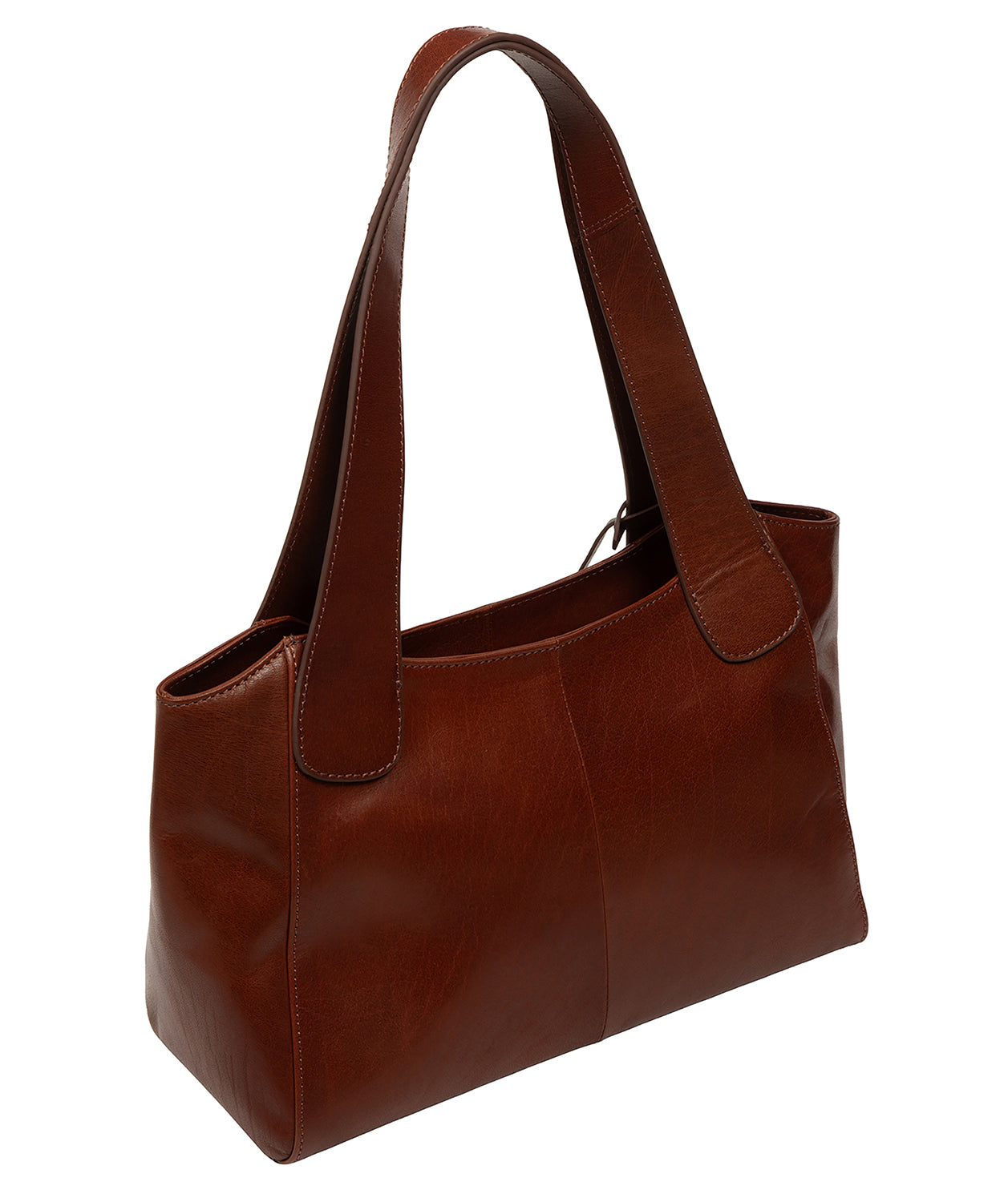 'Lilou' Conker Brown Leather Handbag