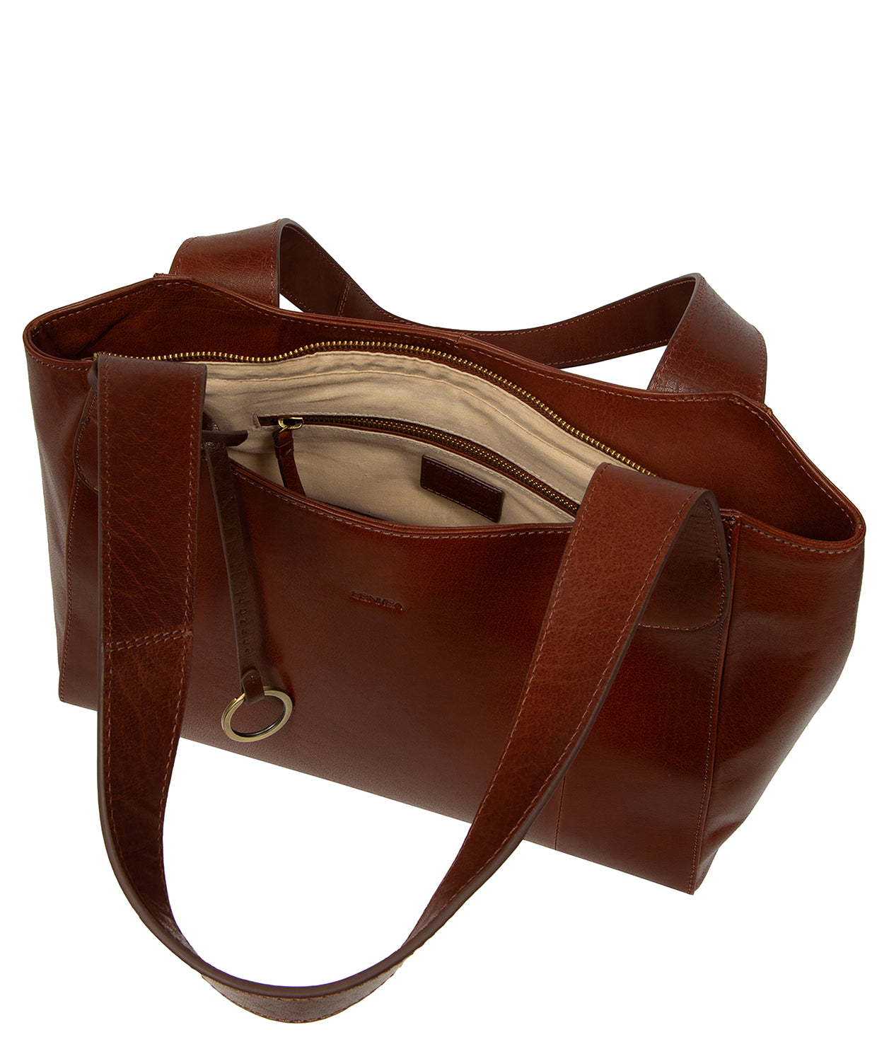 'Lilou' Conker Brown Leather Handbag