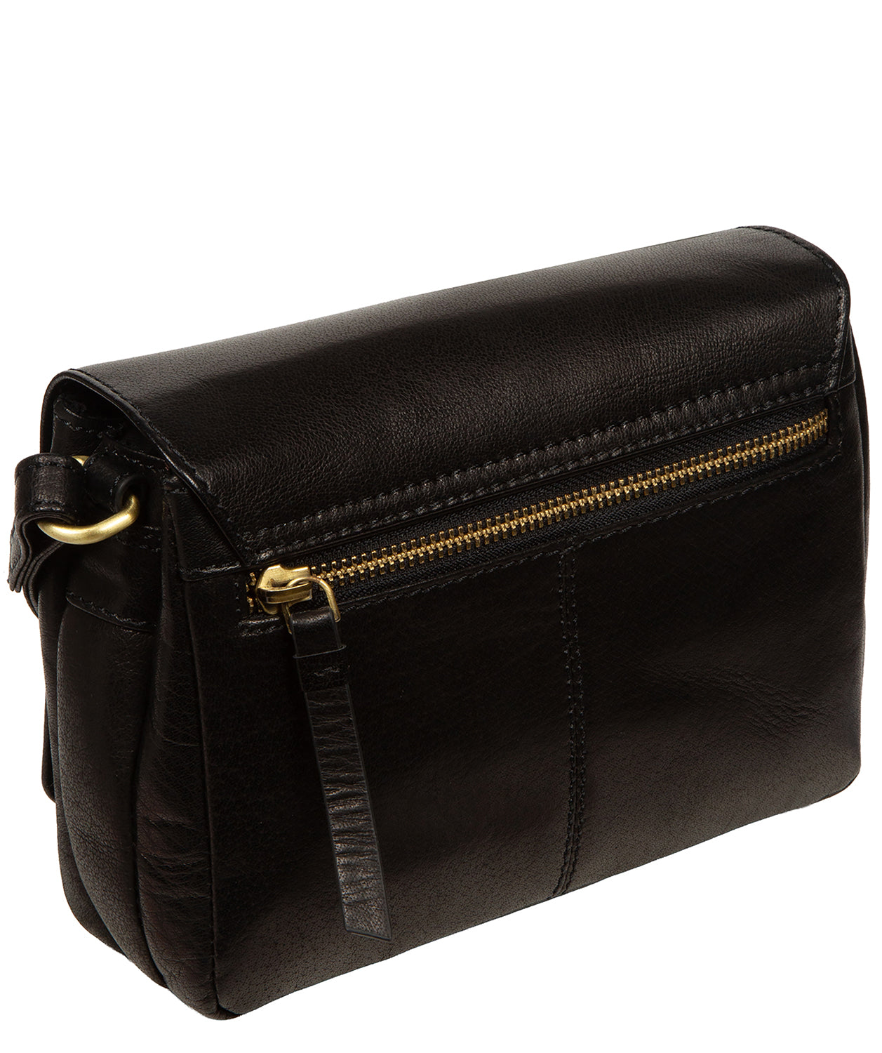 'Cosima' Black Leather Cross Body Bag