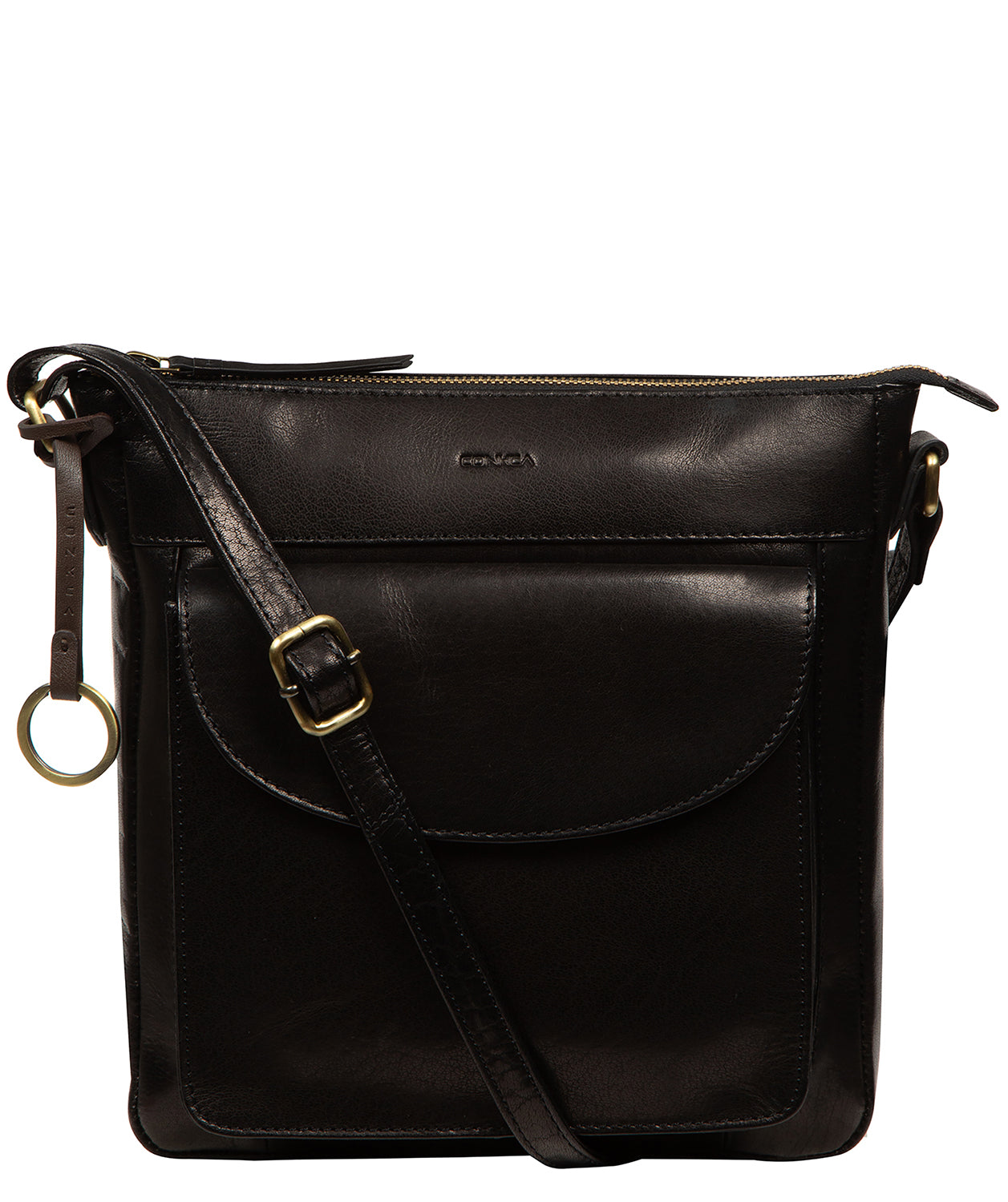 'Maeve' Black Leather Cross Body Bag