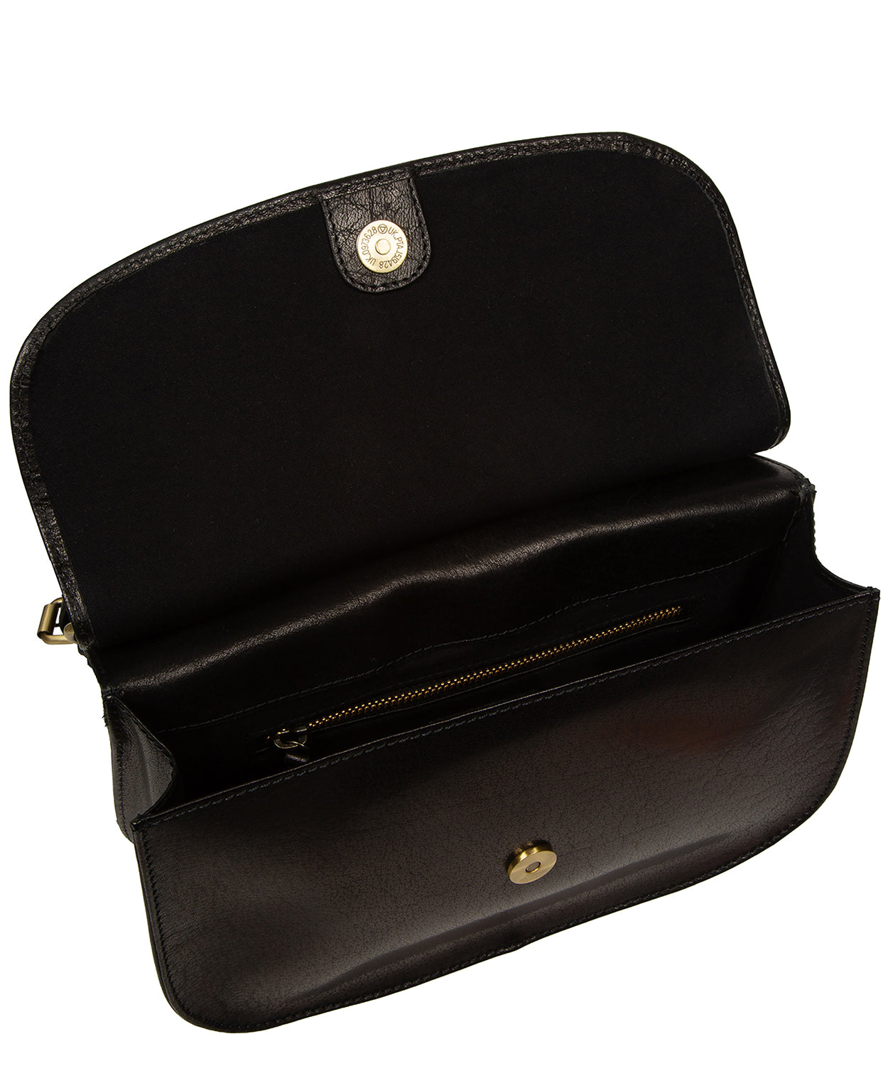 'Gia' Black Leather Cross Body Bag