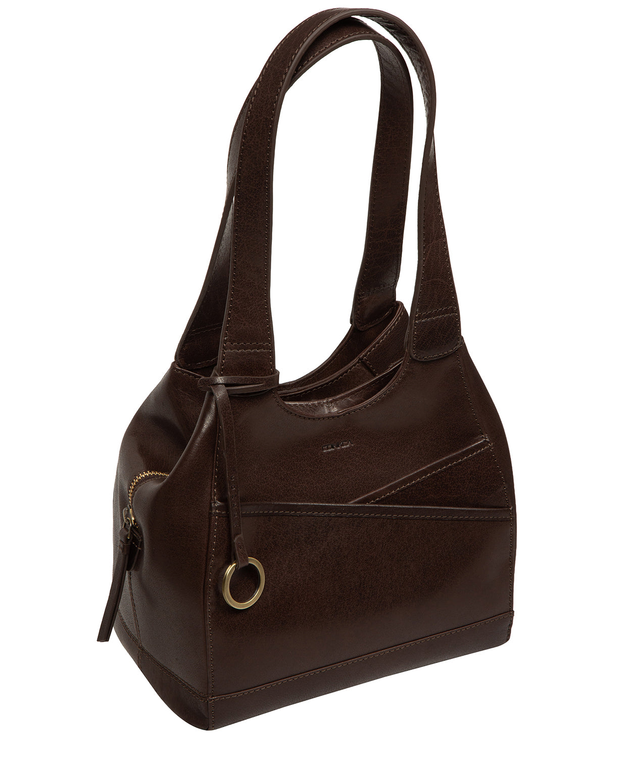 'Vesper' Cocoa Leather Handbag