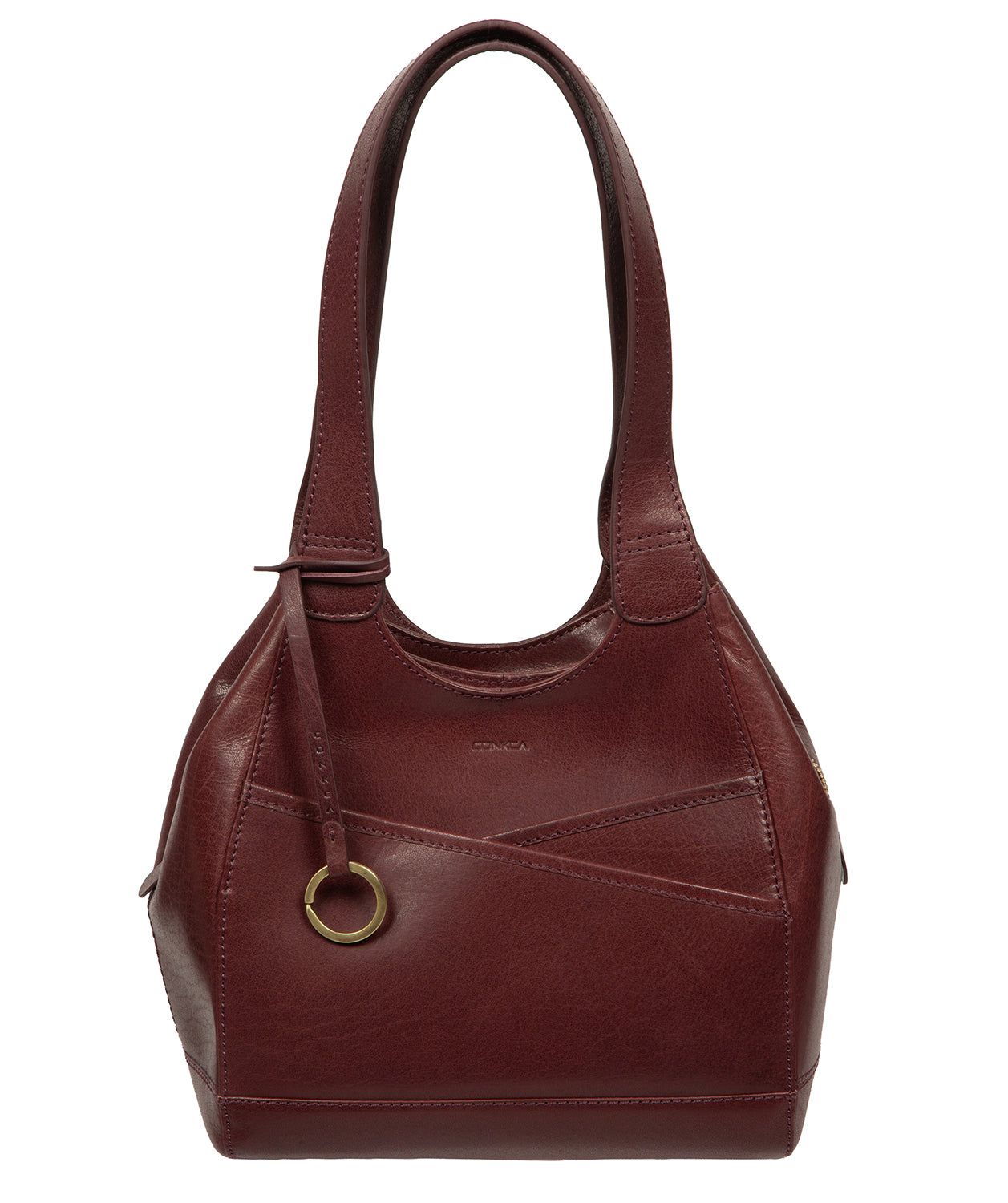 'Vesper' Plum Leather Handbag