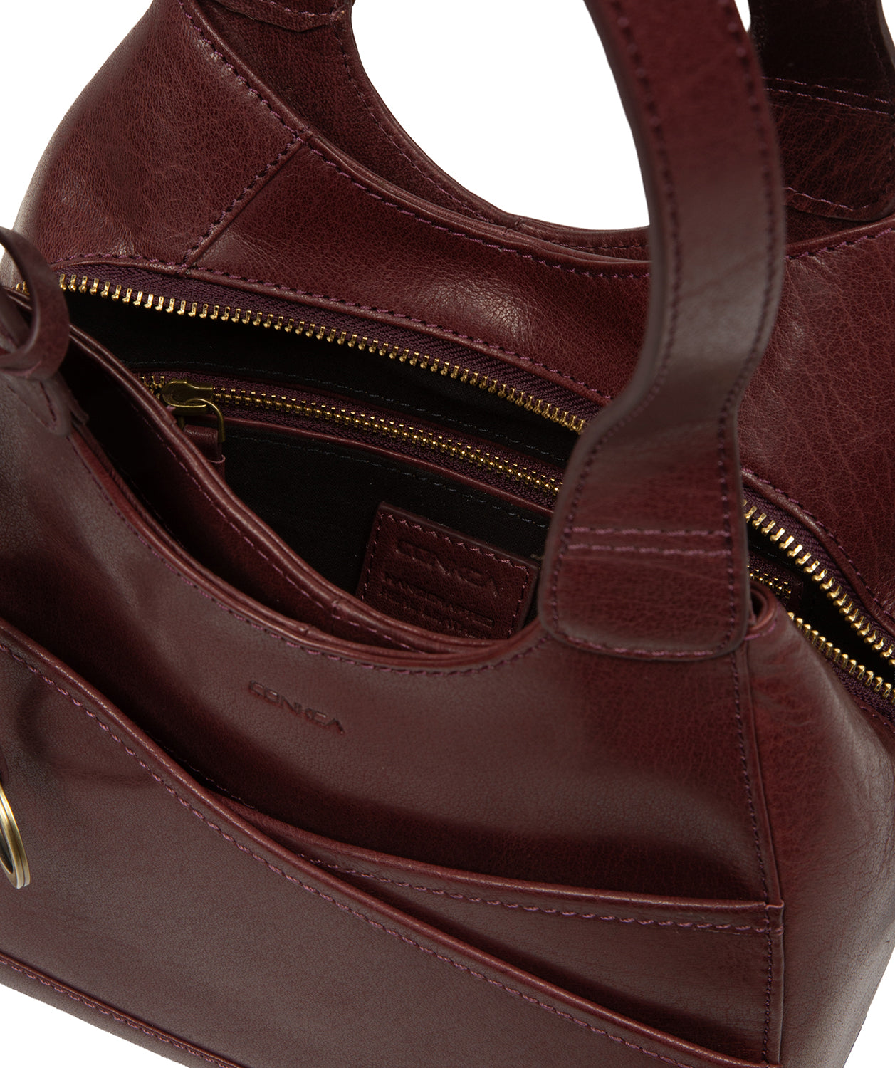 'Vesper' Plum Leather Handbag
