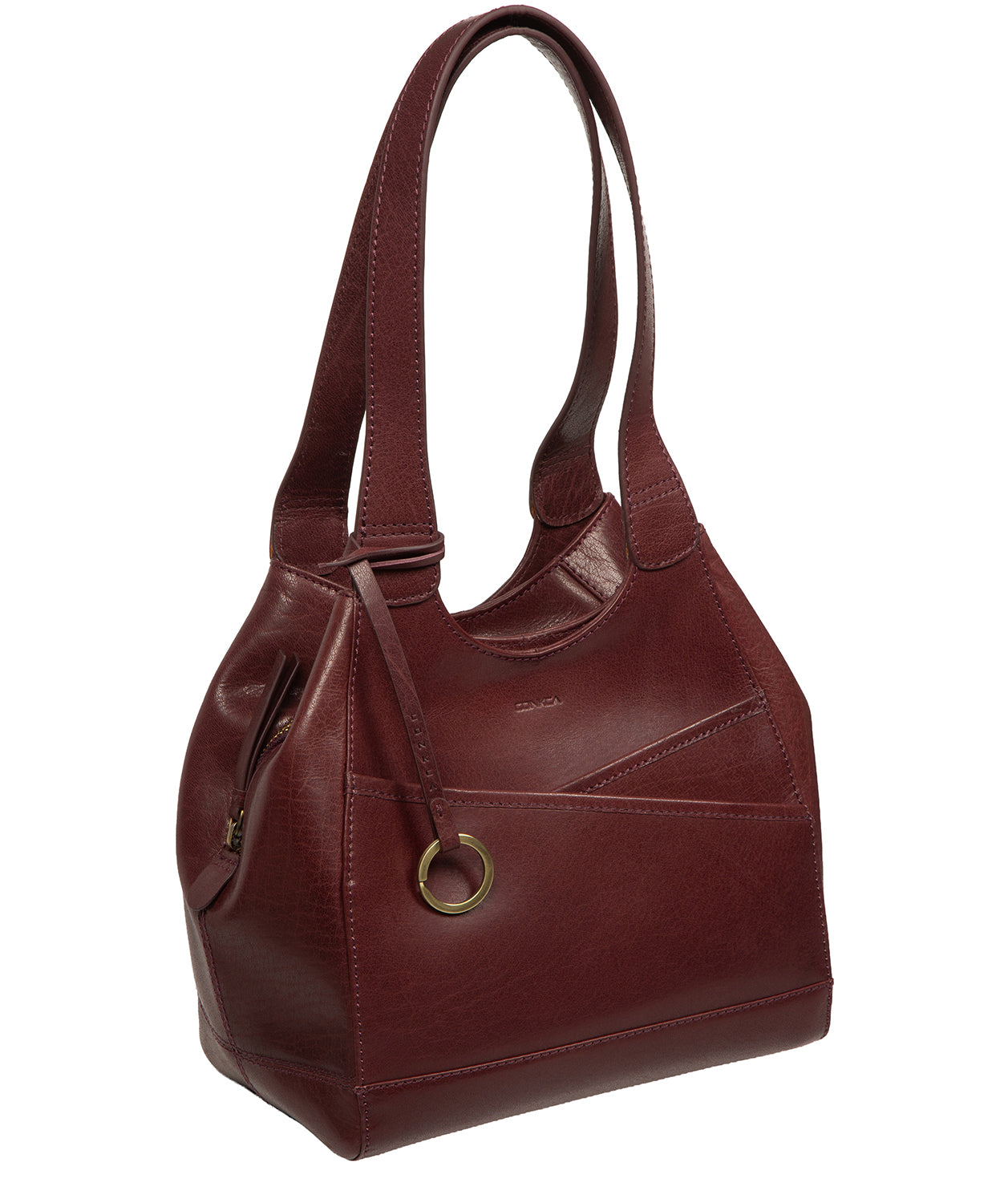 'Vesper' Plum Leather Handbag