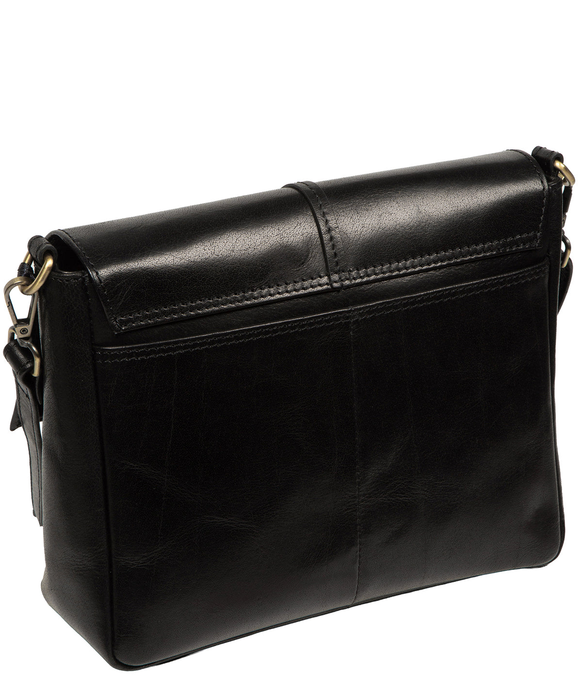 Interior lined compartment with slip and zipped pockets
