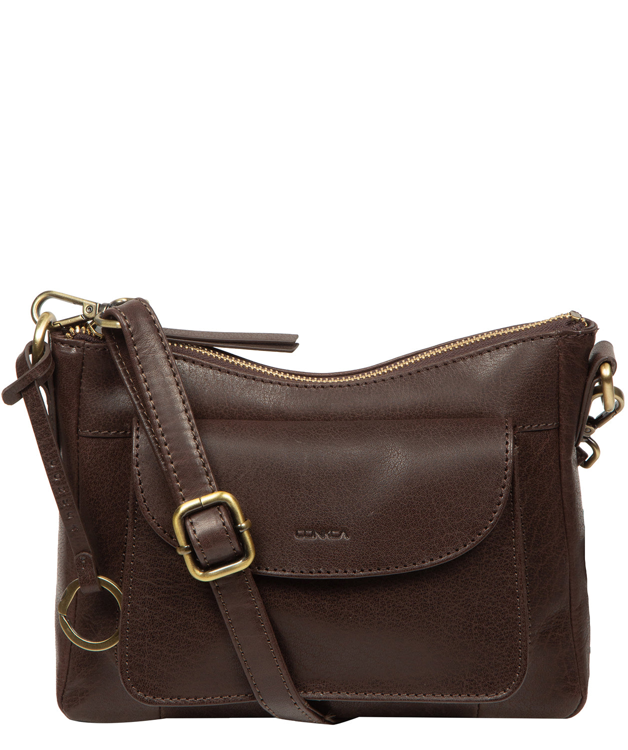 'Misty' Cocoa Leather Cross Body Bag