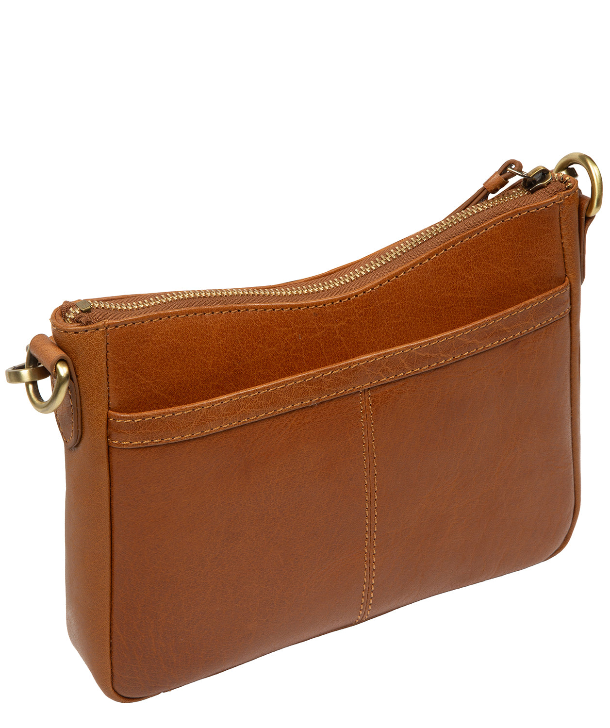 'Misty' Dark Tan Leather Cross Body Bag