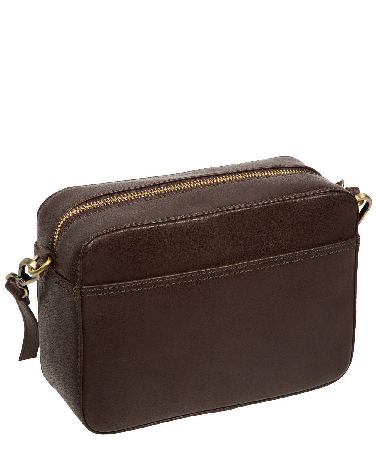 'Meadow' Cocoa Leather Cross Body Bag