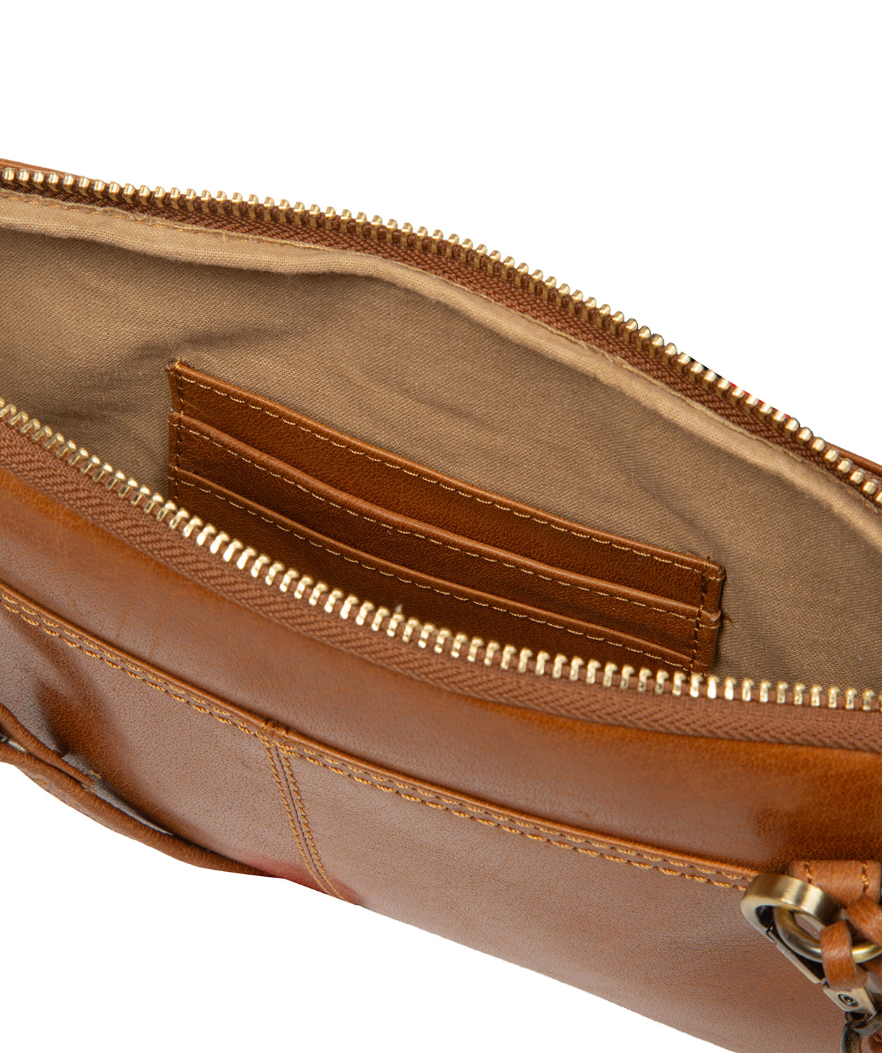 'Birdy' Dark Tan Leather Cross Body Bag