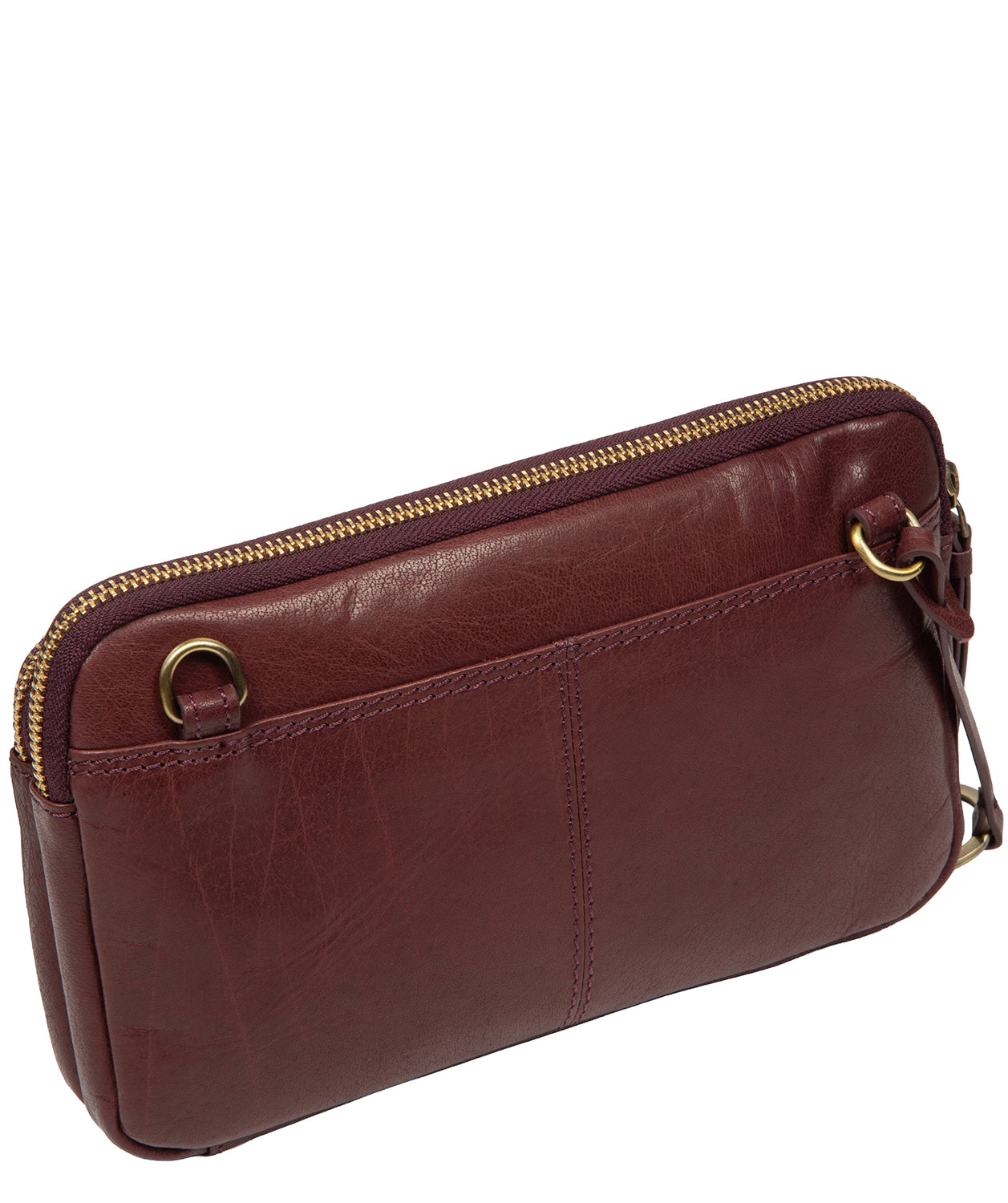 'Birdy' Plum Leather Cross Body Bag