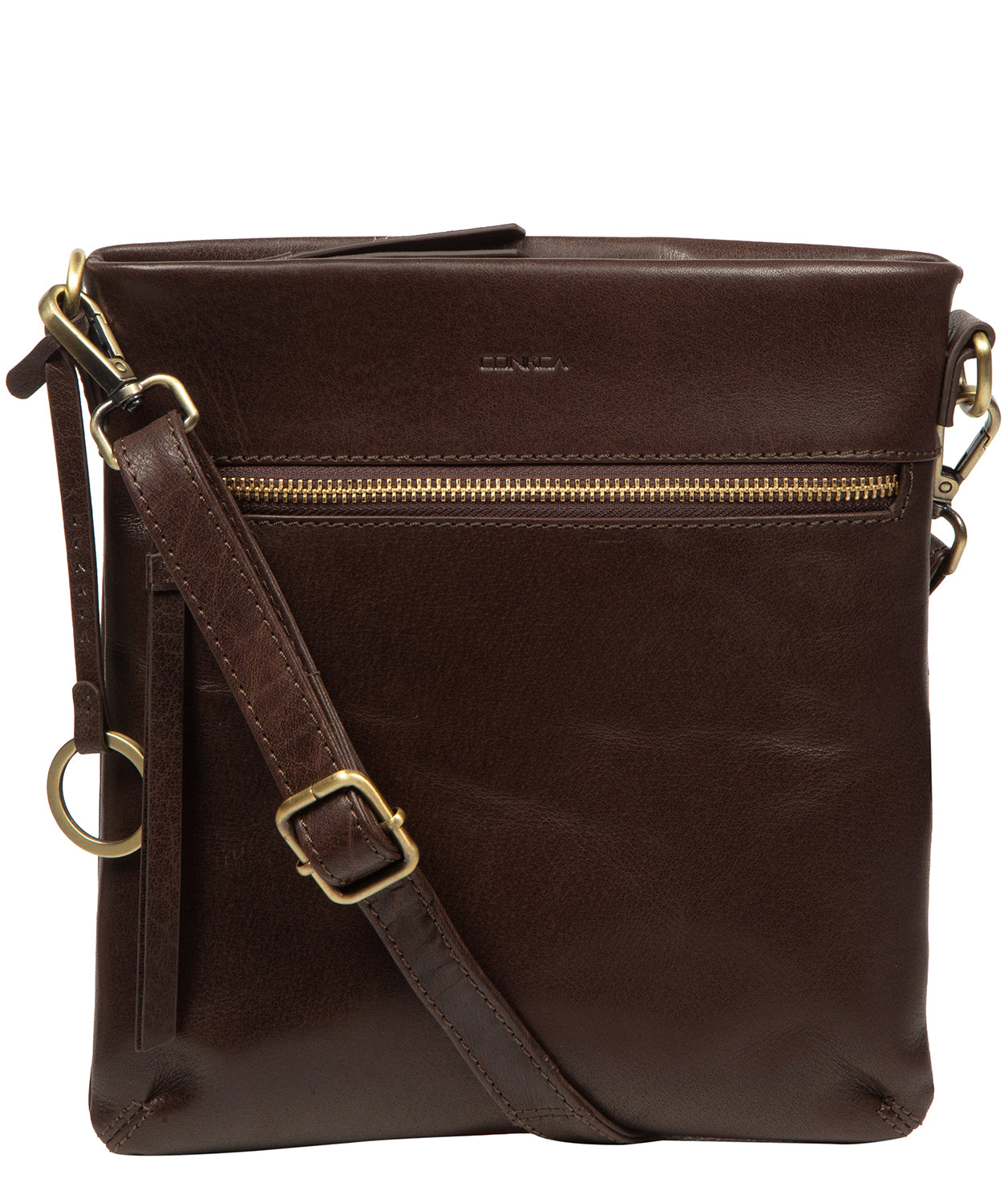 'Dove' Cocoa Leather Cross Body Bag