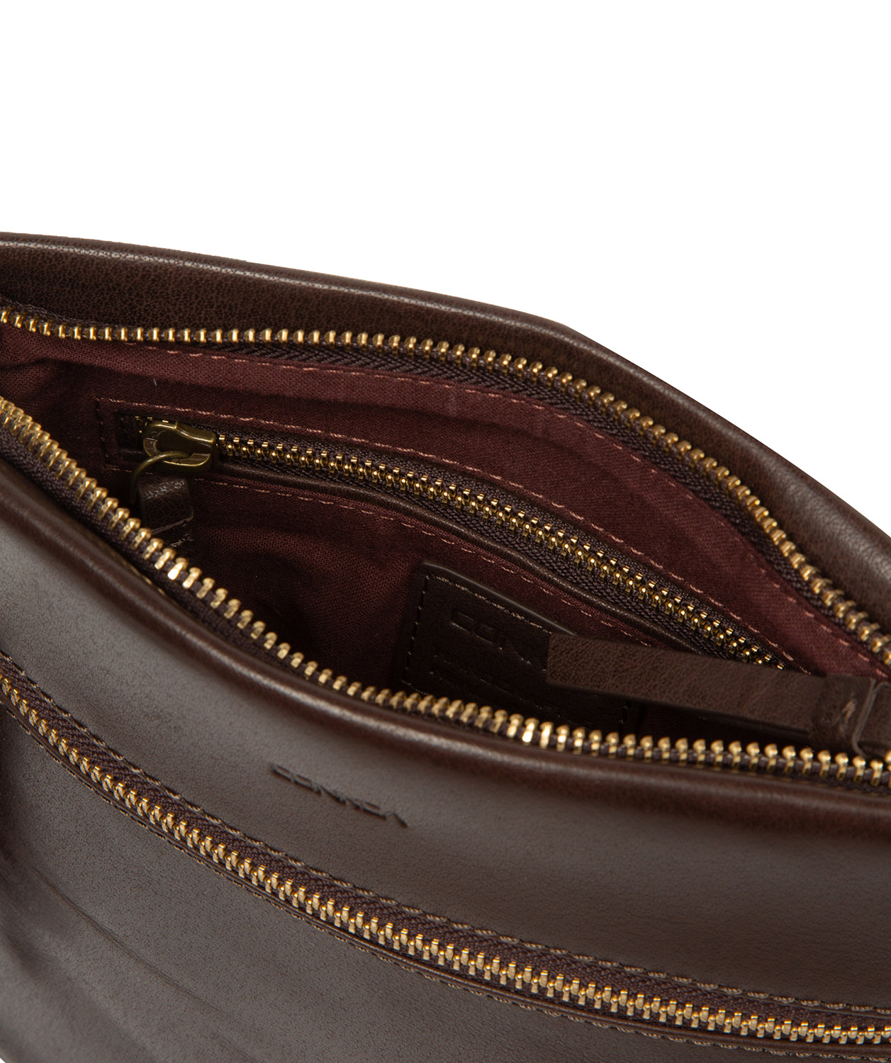 'Dove' Cocoa Leather Cross Body Bag