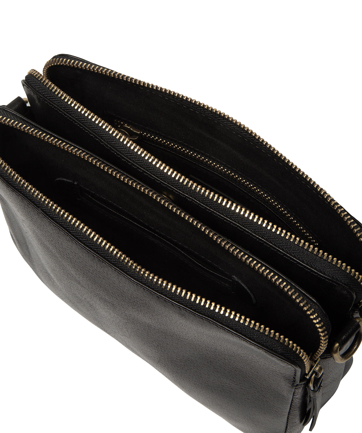 'Robin' Black Leather Cross Body Bag