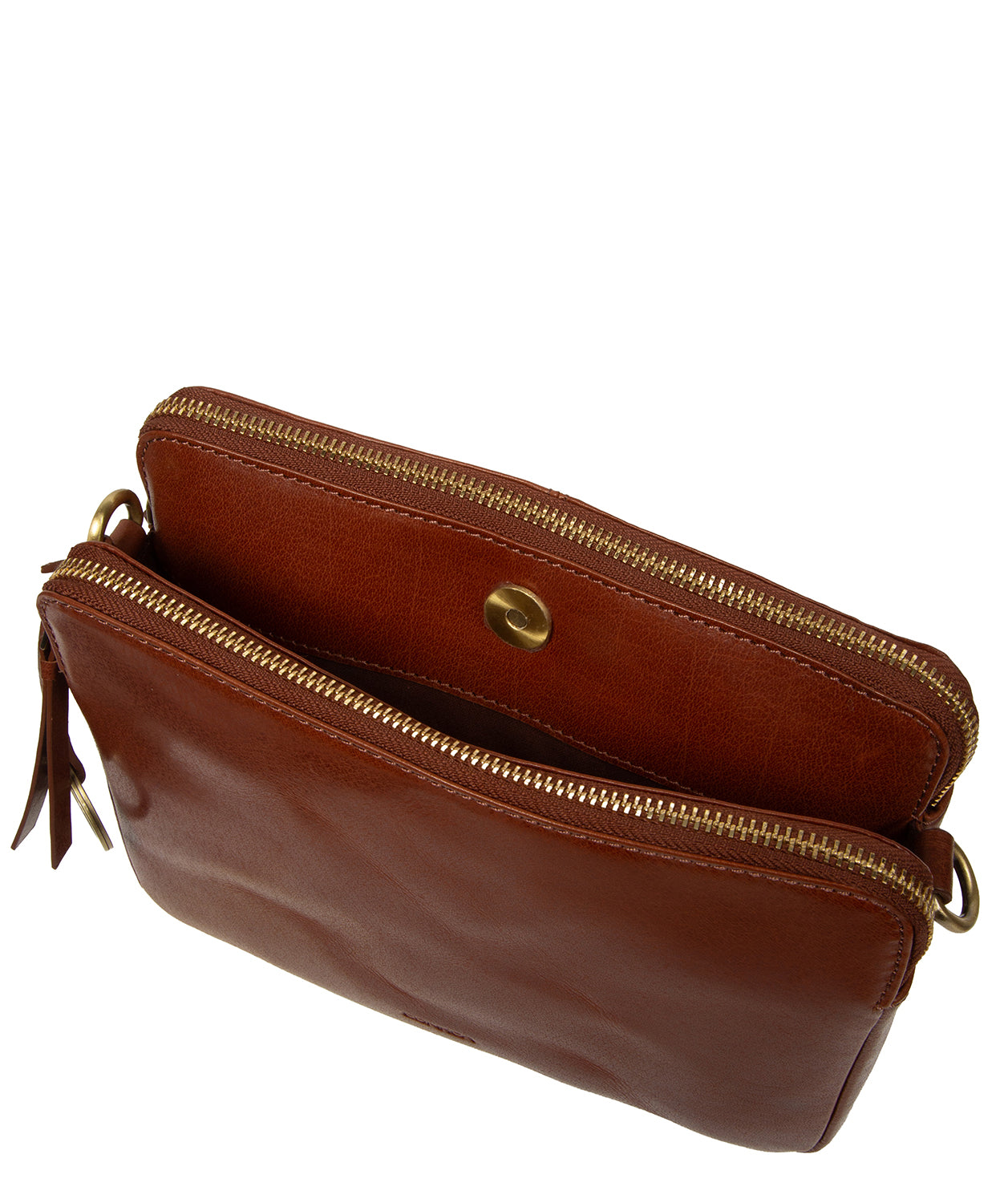 'Robin' Conker Brown Leather Cross Body Bag