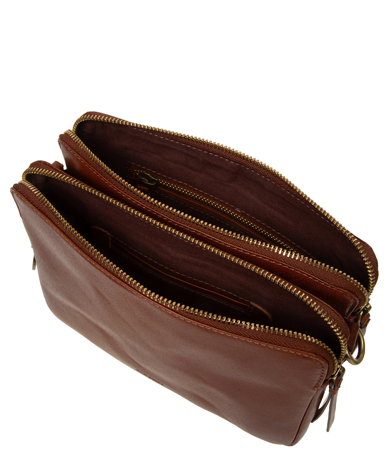 'Robin' Conker Brown Leather Cross Body Bag