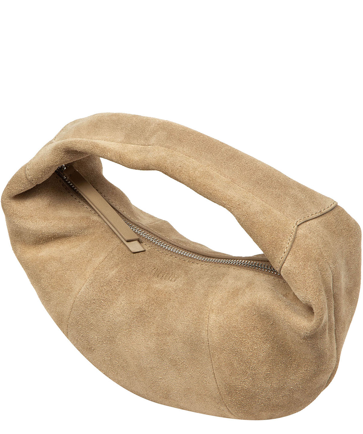 crescent zip-over top closure detail