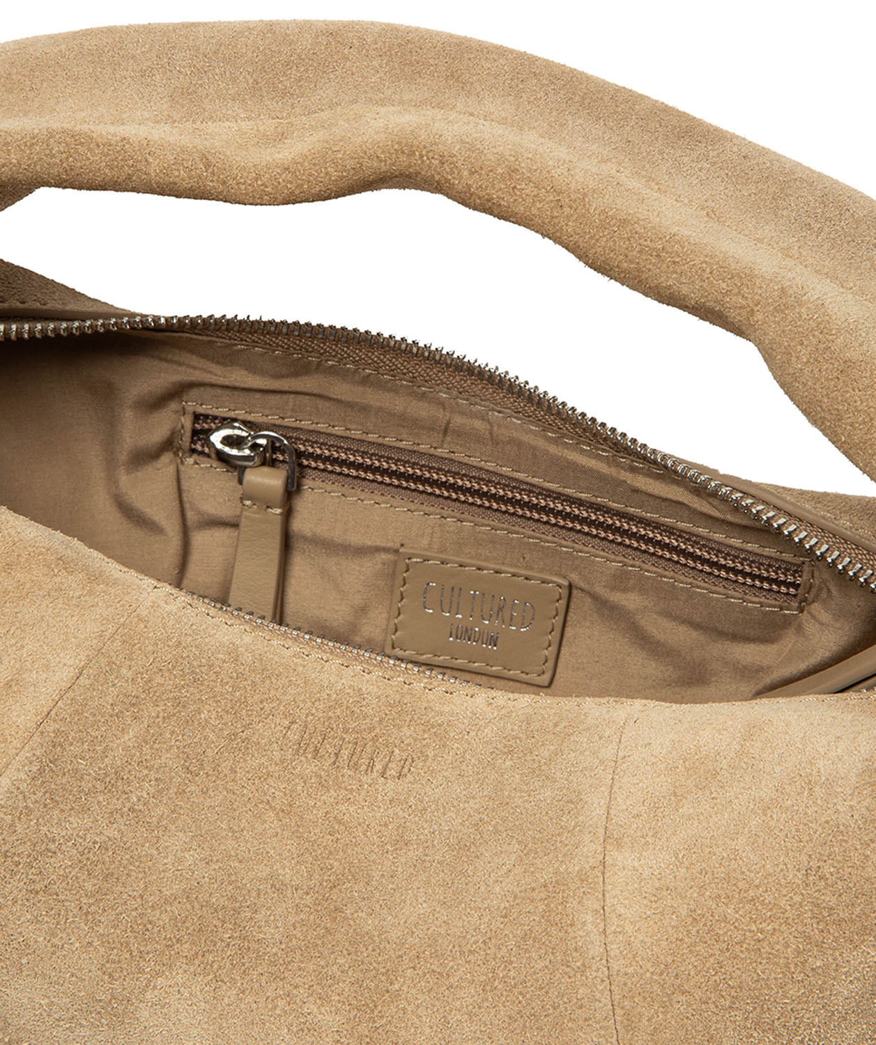 blind embossed Cultured London logo on exterior