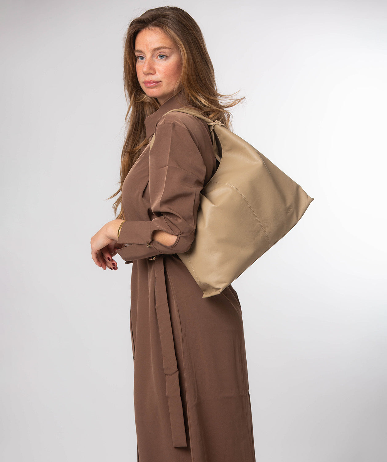 Aspen tote bag back view with shoulder strap