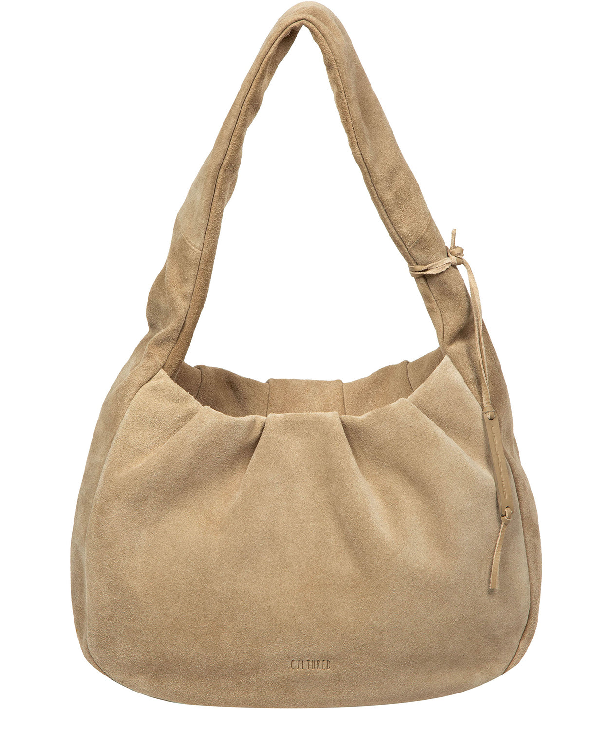 Beatriz handbag three-quarter angle showing top handle